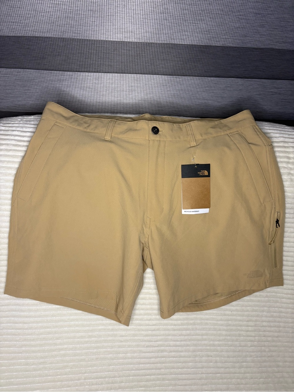 The North Face Men 38 Rolling Sun Packable Shorts Khaki Stone FlashDry Hike NWT